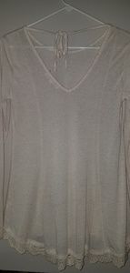 Rewind lace fringed top